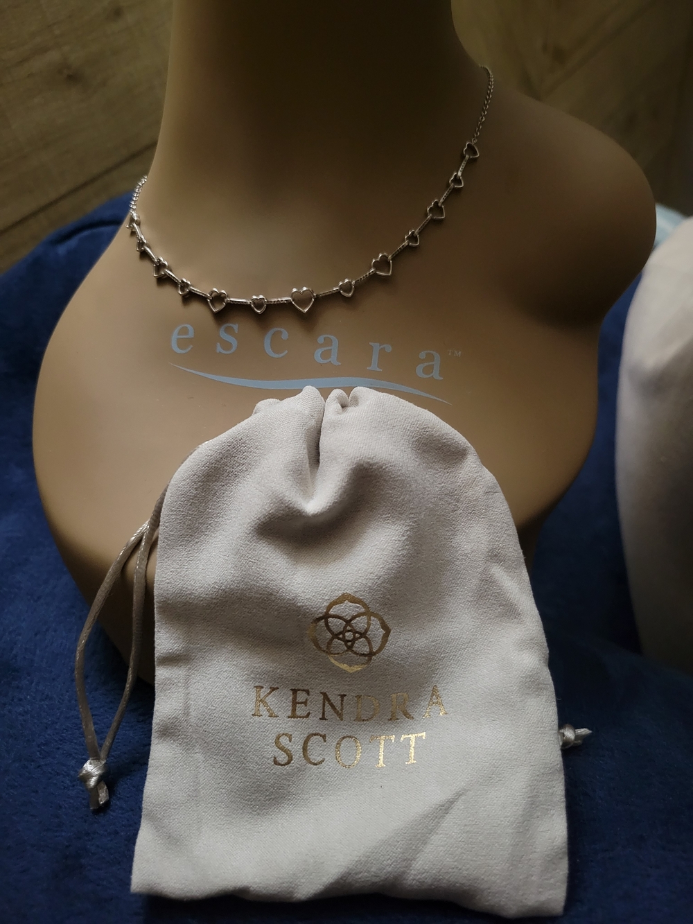 Kendra Scott Haisley Heart Silver Strand Necklace